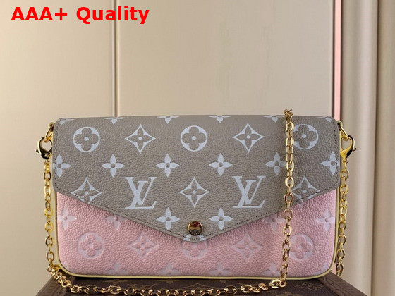 Louis Vuitton Felicie Pochette is Interpreted in Three Different Shades of Monogram Empreinte Leather M81359 Replica