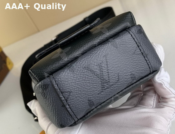 Louis Vuitton Flap Double Phone Pouch Monogram Eclipse Reverse Coated Canvas Replica