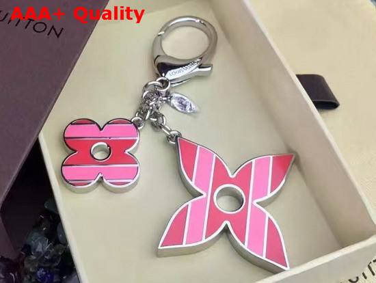 Louis Vuitton Fleur De Flower Bag Charm Stripe Details Replica