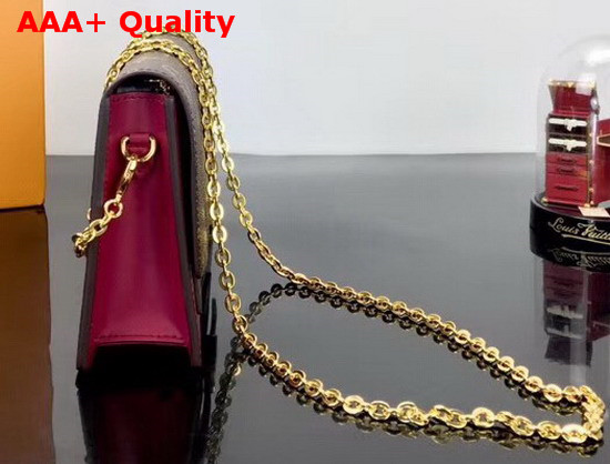 Louis Vuitton Flore Chain Wallet Lie De Vin M67404 Replica