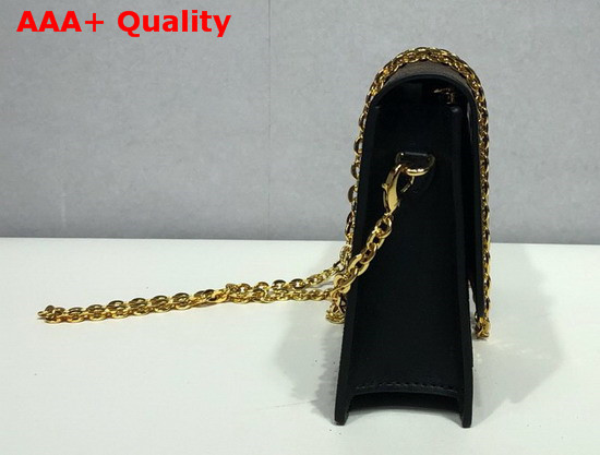 Louis Vuitton Flore Chain Wallet Monogram Coated Canvas and Black Calf Leather Replica