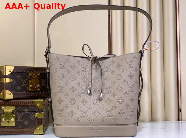 Louis Vuitton Flore Handbag in Galet Perforated Mahina Calfskin Leather M12140 Replica