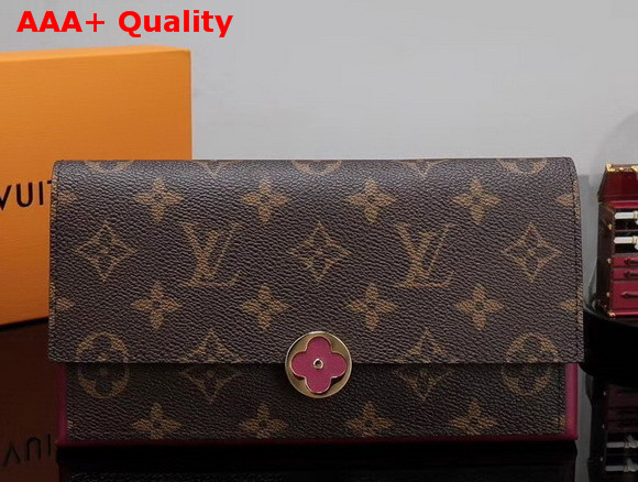 Louis Vuitton Flore Wallet Monogram Fuchsia M64585 Replica