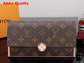 Louis Vuitton Flore Wallet Monogram Rose Ballerine M64586 Replica