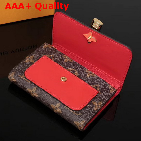 Louis Vuitton Flower Compact Wallet Monogram Coated Canvas Coquelicot M62567 Replica