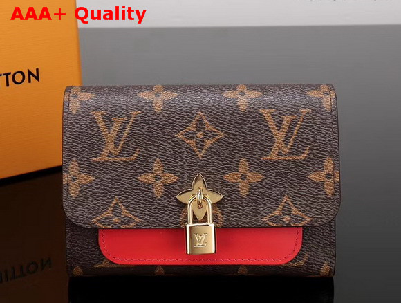 Louis Vuitton Flower Compact Wallet Monogram Coated Canvas Coquelicot M62567 Replica