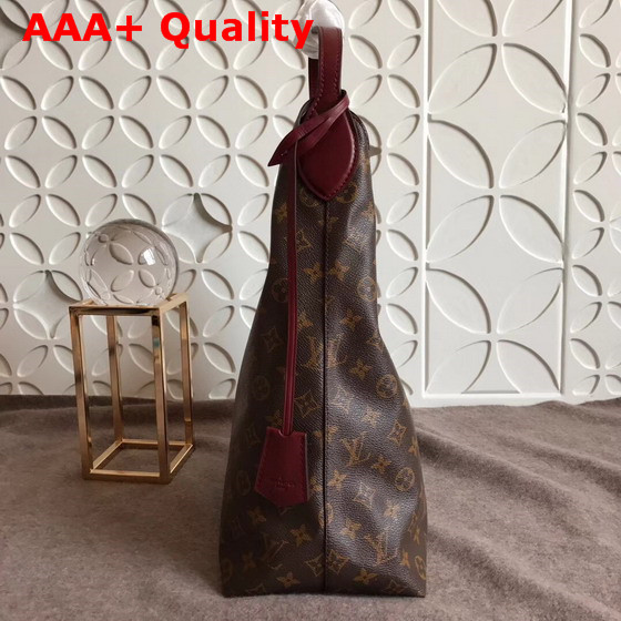 Louis Vuitton Flower Hobo Monogram Coated Canvas Bordeaux M43547 Replica