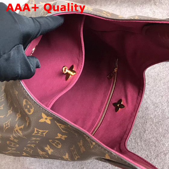 Louis Vuitton Flower Hobo Monogram Coated Canvas Bordeaux M43547 Replica