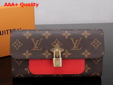 Louis Vuitton Flower Wallet Monogram Coated Canvas Coquelicot M62566 Replica