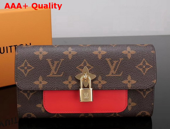 Louis Vuitton Flower Wallet Monogram Coated Canvas Coquelicot M62566 Replica