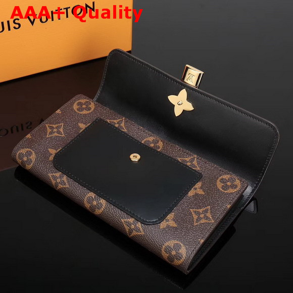 Louis Vuitton Flower Wallet Monogram Coated Canvas Noir M62577 Replica