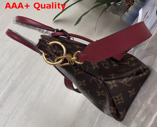 Louis Vuitton Flower Zipped Tote BB Lie de Vin Red M44350 Replica