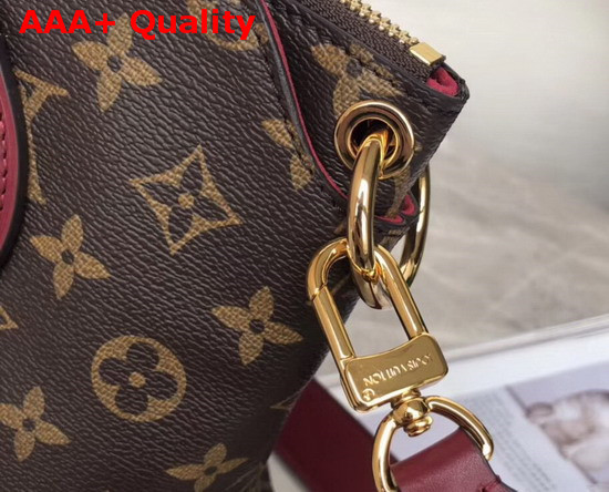 Louis Vuitton Flower Zipped Tote BB Lie de Vin Red M44350 Replica