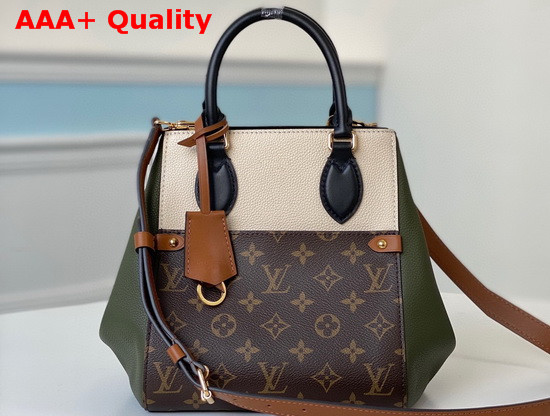 Louis Vuitton Fold Tote PM Creme Kaki Noir M45388 Replica