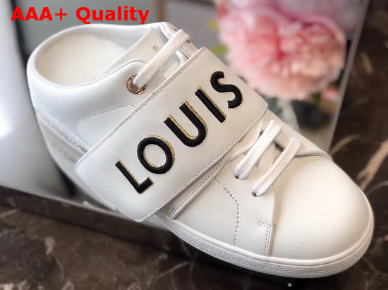 Louis Vuitton Frontrow Open Back Sneaker in White Calf Leather Replica