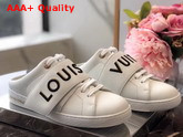 Louis Vuitton Frontrow Open Back Sneaker in White Calf Leather Replica