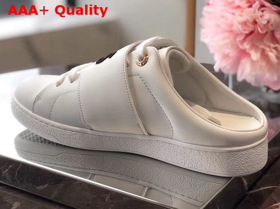 Louis Vuitton Frontrow Open Back Sneaker in White Calf Leather Replica