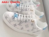 Louis Vuitton Frontrow Sneaker Bleu Technical Fabric and Calf Leather 1A8NY1 Replica