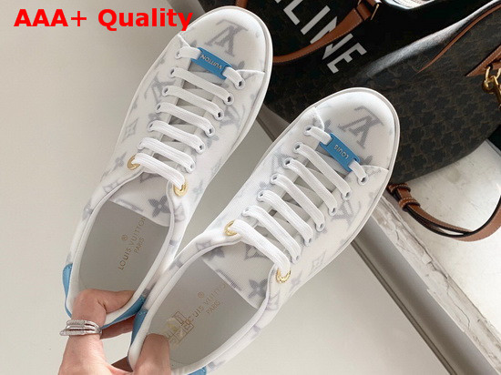 Louis Vuitton Frontrow Sneaker Bleu Technical Fabric and Calf Leather 1A8NY1 Replica