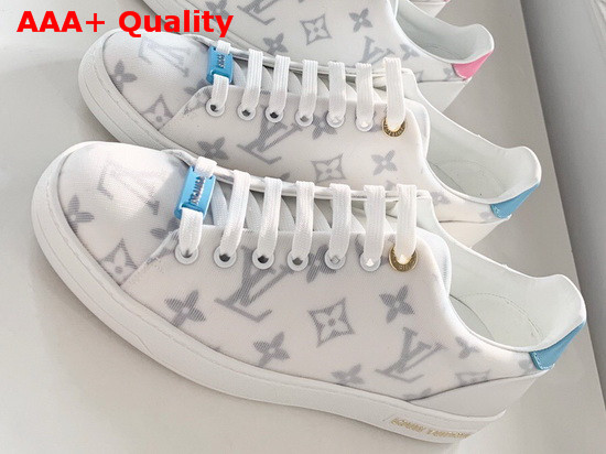 Louis Vuitton Frontrow Sneaker Bleu Technical Fabric and Calf Leather 1A8NY1 Replica