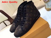 Louis Vuitton Frontrow Sneaker Boot Patent Monogram Canvas and Calf Leather Trim Replica