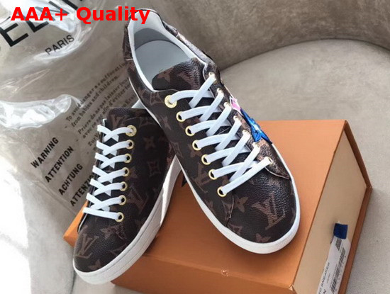 Louis Vuitton Frontrow Sneaker Monogram Canvas with Leather Patches Replica