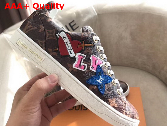 Louis Vuitton Frontrow Sneaker Monogram Canvas with Leather Patches Replica