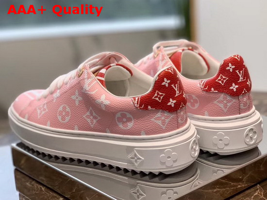 Louis Vuitton Frontrow Sneaker Pink and Red Patent Monogram Canvas Replica