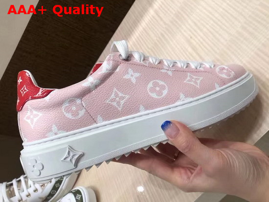 Louis Vuitton Frontrow Sneaker Pink and Red Patent Monogram Canvas Replica