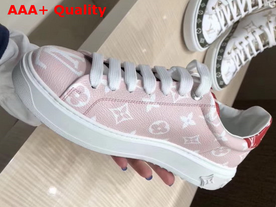 Louis Vuitton Frontrow Sneaker Pink and Red Patent Monogram Canvas Replica