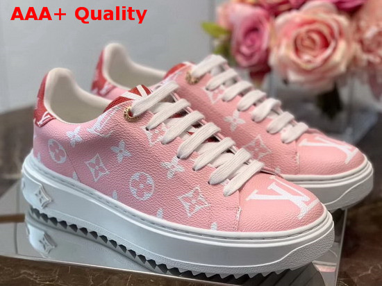 Louis Vuitton Frontrow Sneaker Pink and Red Patent Monogram Canvas Replica