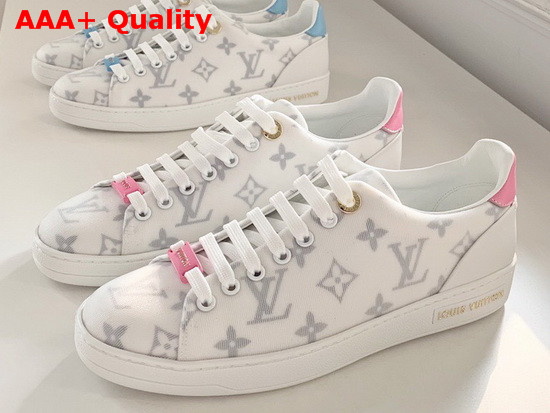 Louis Vuitton Frontrow Sneaker Rose Technical Fabric and Calf Leather 1A8NX5 Replica