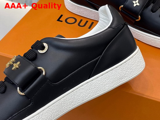 Louis Vuitton Frontrow Sneaker in Black Calf Leather with Monogram Studs 1A95QO Replica