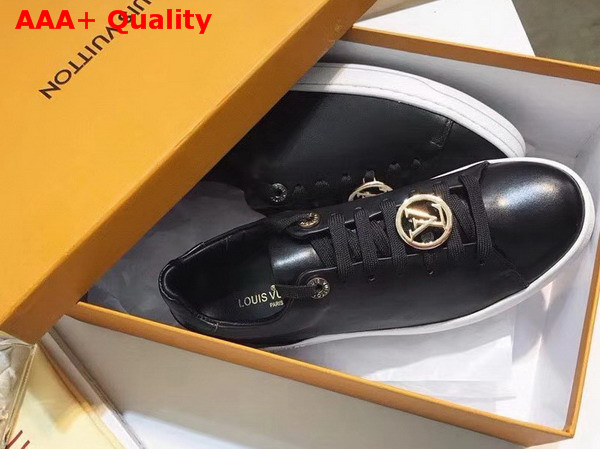 Louis Vuitton Frontrow Sneaker in Black Plain Calf Leather 1A2XOZ Replica