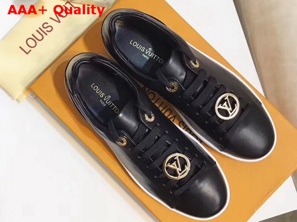 Louis Vuitton Frontrow Sneaker in Black Plain Calf Leather 1A2XOZ Replica