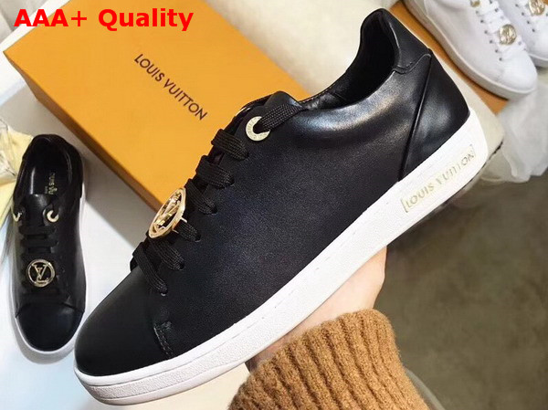 Louis Vuitton Frontrow Sneaker in Black Plain Calf Leather 1A2XOZ Replica