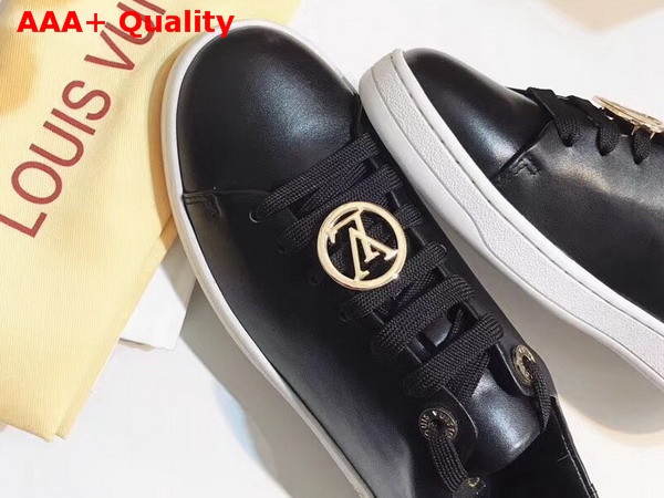 Louis Vuitton Frontrow Sneaker in Black Plain Calf Leather 1A2XOZ Replica