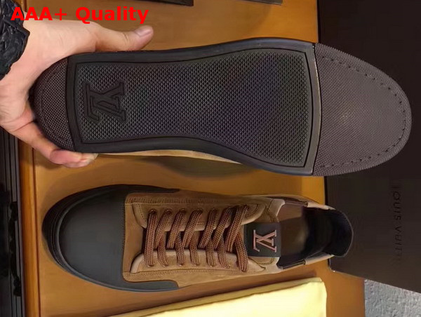 Louis Vuitton Frontrow Sneaker in Brown Suede Calf Replica