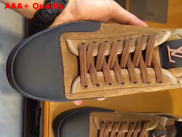 Louis Vuitton Frontrow Sneaker in Brown Suede Calf Replica