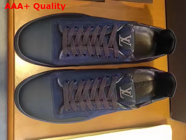 Louis Vuitton Frontrow Sneaker in Navy Blue Suede Calf Replica