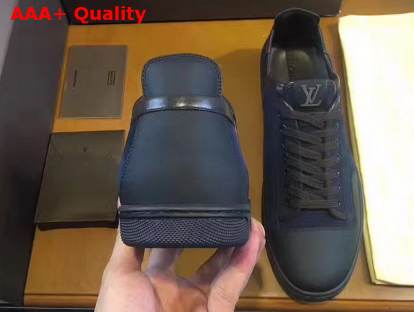 Louis Vuitton Frontrow Sneaker in Navy Blue Suede Calf Replica