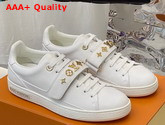 Louis Vuitton Frontrow Sneaker in White Calf Leather with Monogram Studs 1A95Q8 Replica