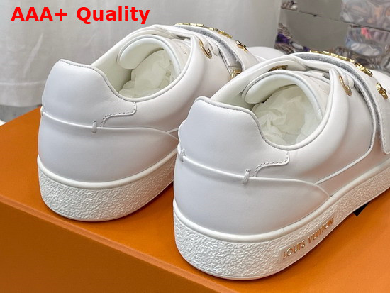 Louis Vuitton Frontrow Sneaker in White Calf Leather with Monogram Studs 1A95Q8 Replica