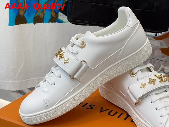 Louis Vuitton Frontrow Sneaker in White Calf Leather with Monogram Studs 1A95Q8 Replica