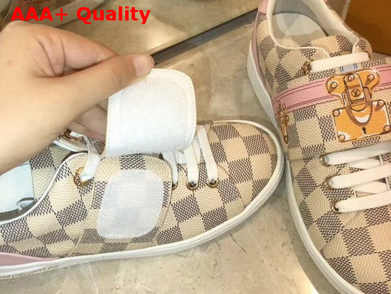 Louis Vuitton Frontrow Trainer Printed Damier Azur Canvas Replica