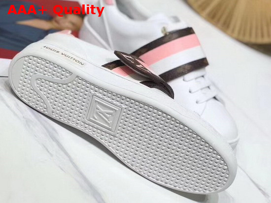 Louis Vuitton Frontrow Trainer White Leather and Monogram Canvas Replica