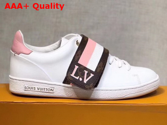 Louis Vuitton Frontrow Trainer White Leather and Monogram Canvas Replica