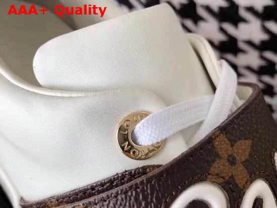 Louis Vuitton Frontrow Trainer in White with Monogram Louis Vuitton Signature Strap 1A3T9U Replica