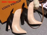 Louis Vuitton Gamble Diva Ankle Boot in Black and Nude Plain Calf Leather 1A2VHJ Replica