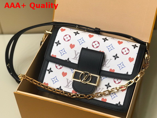 Louis Vuitton Game On Dauphine MM Handbag in White Transformed Game On Monogram Canvas M57463 Replica